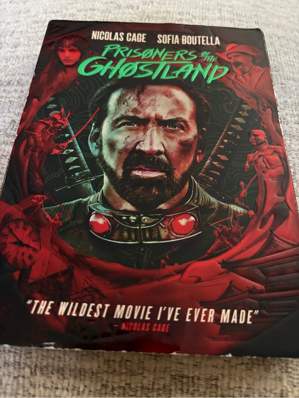 Prisoners of the Ghostland (Blu-ray/DVD) - Nicolas Cage - Red & Green Cover